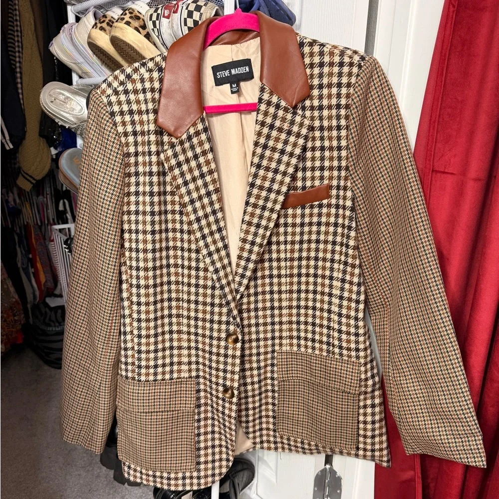 Steve Madden Mixed Pattern Blazer - Picture 1 of 6